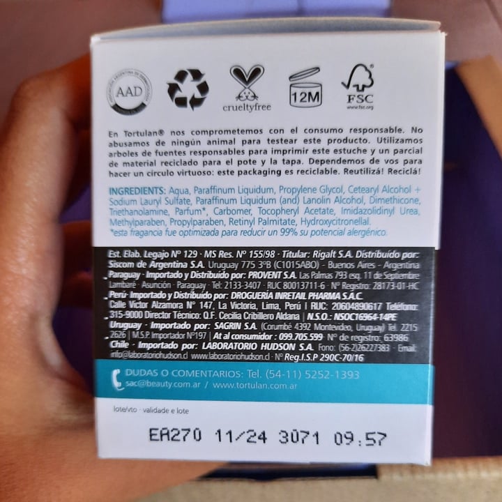 review photo of Tortulan Crema Nutritiva de Noche shared by @salatinor on 28 Mar 2022 - review