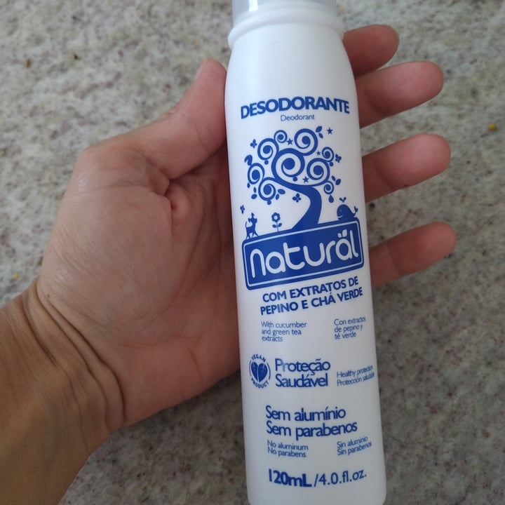 photo of Orgânico Natural Desodorante natural com extratos de pepino e chá verde shared by @sabrinadm on  04 May 2022 - review