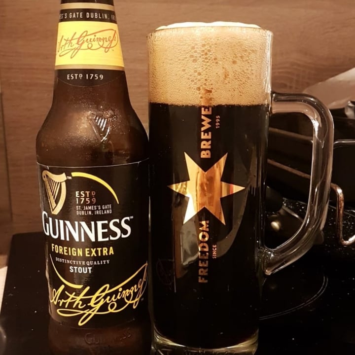 photo of Guinness Foreign Extra Stout shared by @thedappervegan on  09 Nov 2020 - review