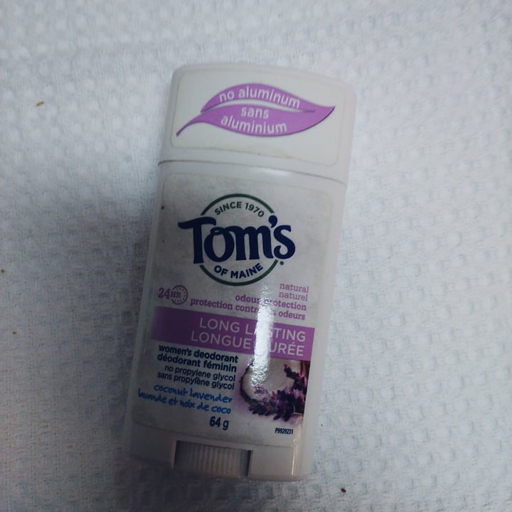photo of Tom's of Maine Coconut lavender deodorant shared by @devamazz on  27 Dec 2021 - review