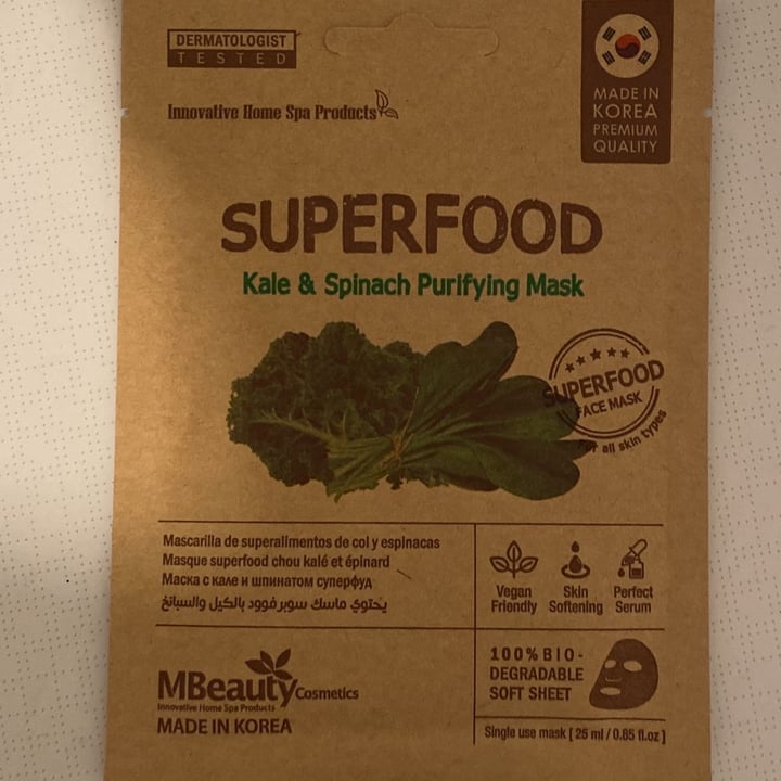 photo of M Beauty Cosmetics Korea Superfood mask shared by @nina97 on  22 Feb 2022 - review
