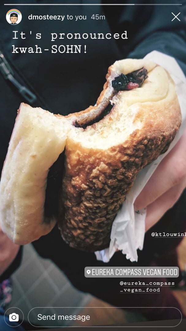 photo of Eureka Compass Vegan Food Berry and chocolate croissant shared by @katiewink on  16 Oct 2018 - review