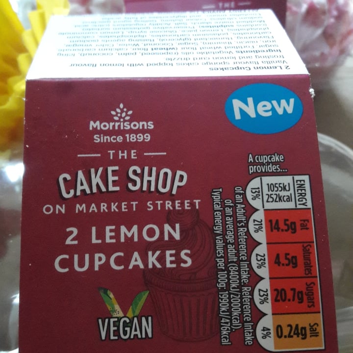 photo of Morrisons 2 lemon cupcakes shared by @luther on  08 May 2020 - review