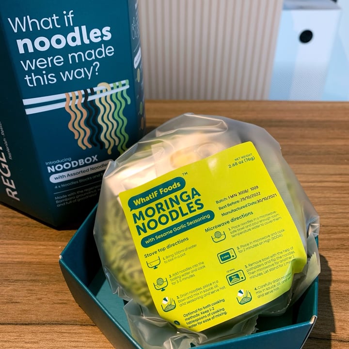 review photo of WhatIF Foods Moringa Healthy High Protein Noodles - Sesame Garlic shared by @lolahippie on 15 Jun 2022 - review
