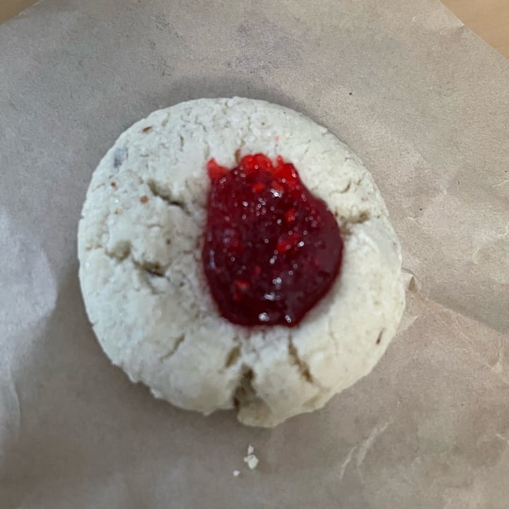 photo of Wild Poppy Bistro Almond Thumbprint Cookie shared by @goodkarmavegan on  06 Jan 2022 - review