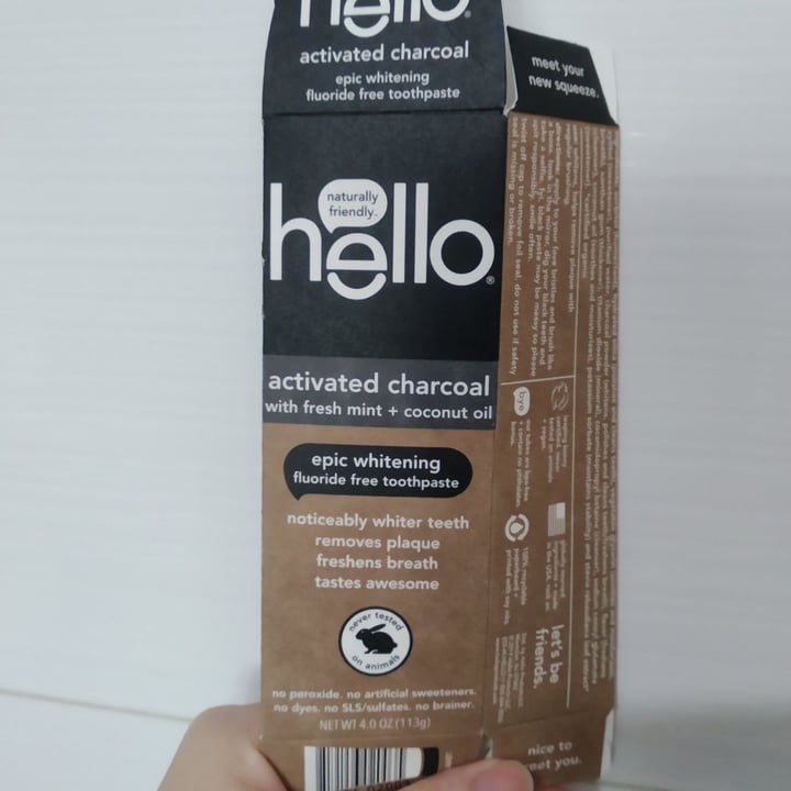 photo of Hello Activated Charcoal Epic Whitening Flouride Free Toothpaste shared by @marigoldish on  19 Dec 2020 - review