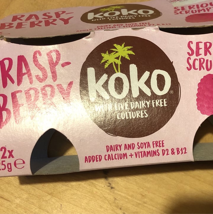 photo of Koko Dairy Free Koko Raspberry Yogurt Alternative shared by @auroal on  20 Dec 2021 - review