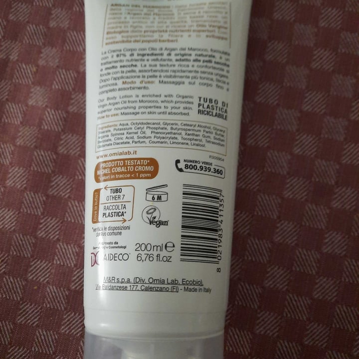 review photo of Omia Crema corpo argan del Marocco shared by @ester123 on 21 Jun 2022 - review