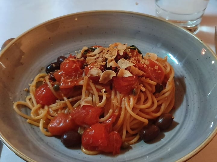review photo of Otto Ristorante Spaghetti, tomato, olives, capers, chilli, pangrattato shared by @fiore on 29 Jun 2019 - review