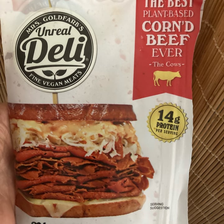 photo of Mrs. Goldfarb’s Unreal Deli Unreal CORN’D BEEF shared by @veganpantrydotcom on  06 Oct 2022 - review