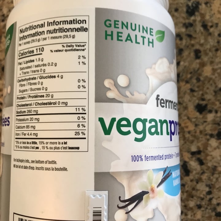 photo of Genuine Health Fermented Vegan Protein shared by @herbelo1 on  22 Mar 2020 - review