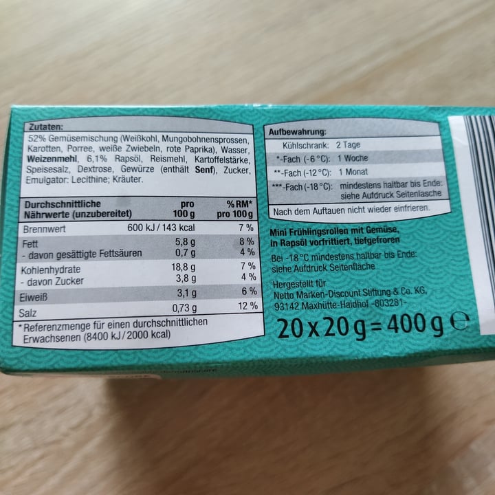 review photo of Satori Asian Style Mini Frühlingsrollen mit Gemüse shared by @uckpa on 25 Jun 2022 - review