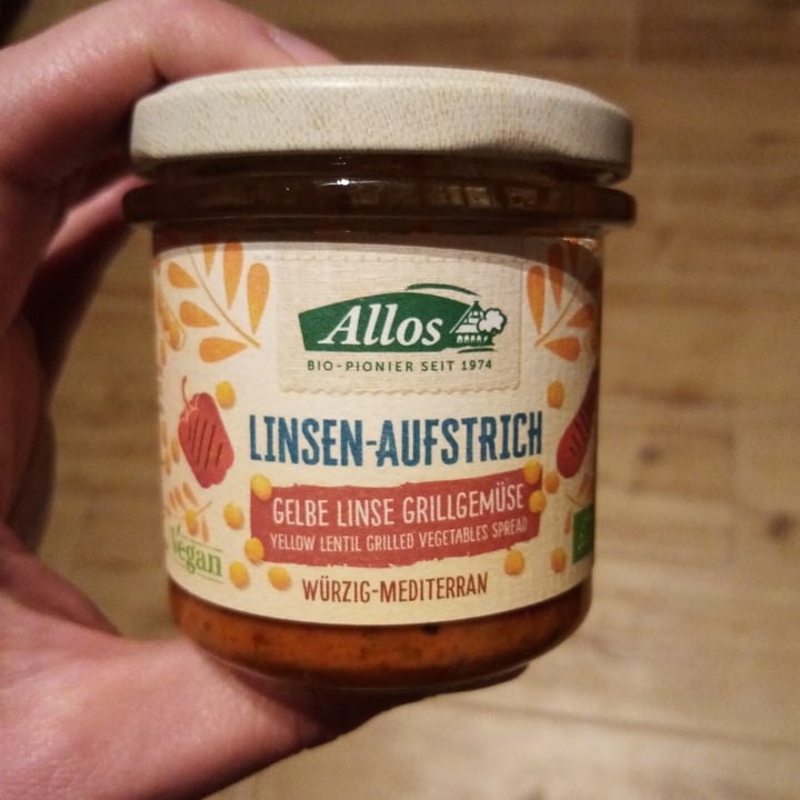 review photo of Allos Linsen-Aufstrich Gelbe Linsen Grillgemüse shared by @astronautovic on 09 Dec 2021 - review
