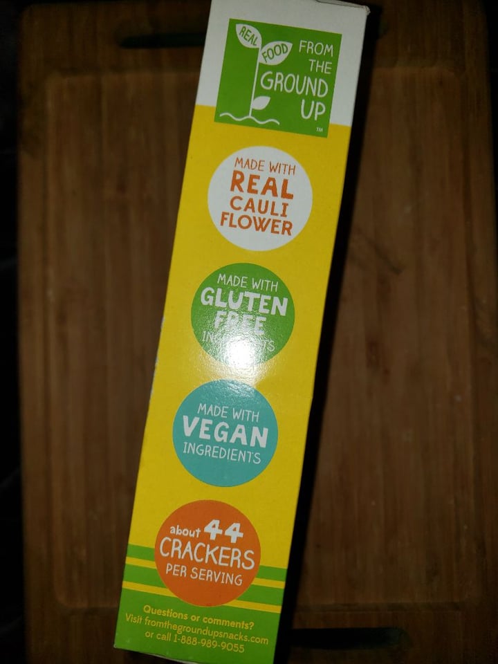 photo of Real Food From The Ground Up Cauliflower Crackers Cheddar Flavor shared by @michelleadina on  21 Apr 2020 - review