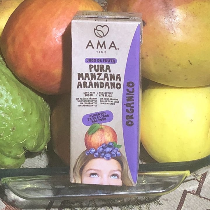 photo of Ama Time jugo de fruta pura manzana arandano shared by @veganosanfernando on  23 Jul 2022 - review