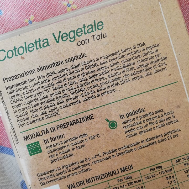 photo of Verde vita Cotoletta vegetale con tofu shared by @millabazzocchi on  15 Feb 2022 - review