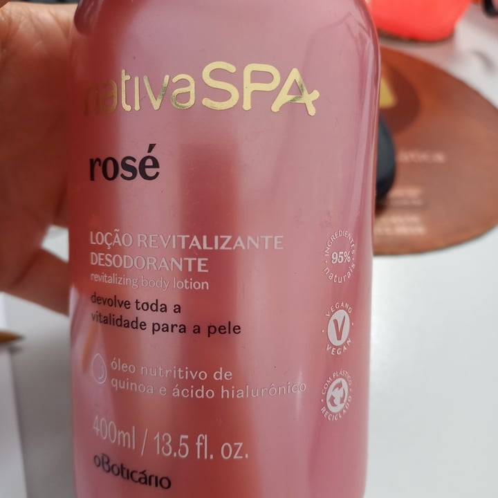 photo of O Boticário NativaSPA Rosé Loção Revitalizante Desodorante Corporal shared by @crisesquierdo on  06 May 2022 - review