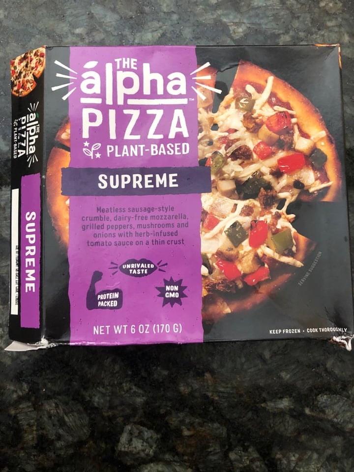 photo of Alpha Foods Supreme Alpha Pizza shared by @lizprendergast11 on  07 Apr 2020 - review