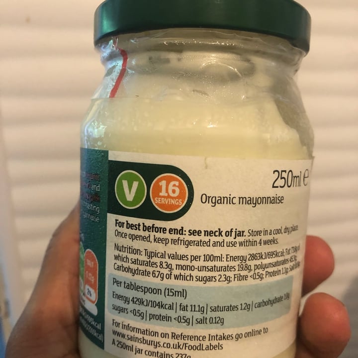 review photo of Sainsbury's so organic mayonnaise shared by @handsomeboy on 10 Jun 2020 - review