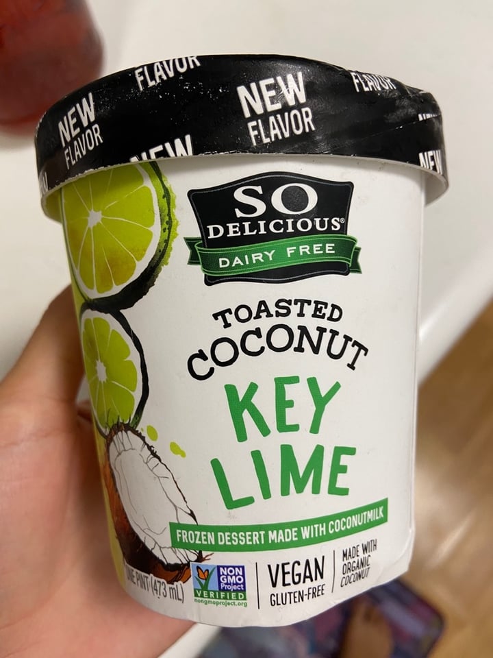 photo of So Delicious Dairy Free Toasted Coconut Key Lime Frozen dessert shared by @savsahara on  24 Mar 2020 - review