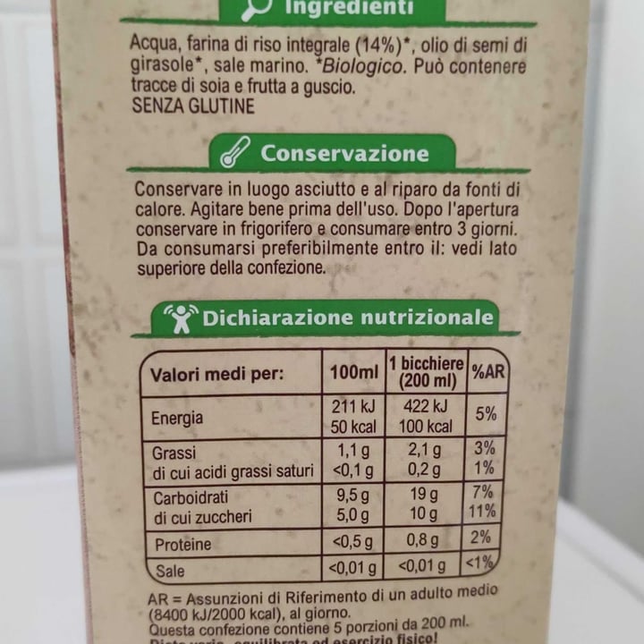 photo of Carrefour Bio Drink riso integrale shared by @zozzonevegano on  24 Jun 2022 - review