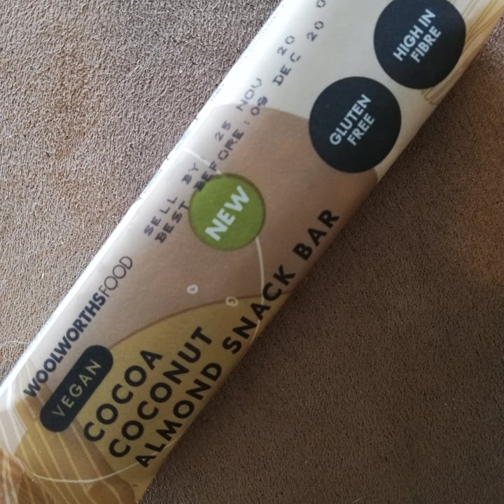 photo of Woolworths Food Cocoa Coconut Almond Snack Bar shared by @mariska on  25 Sep 2020 - review