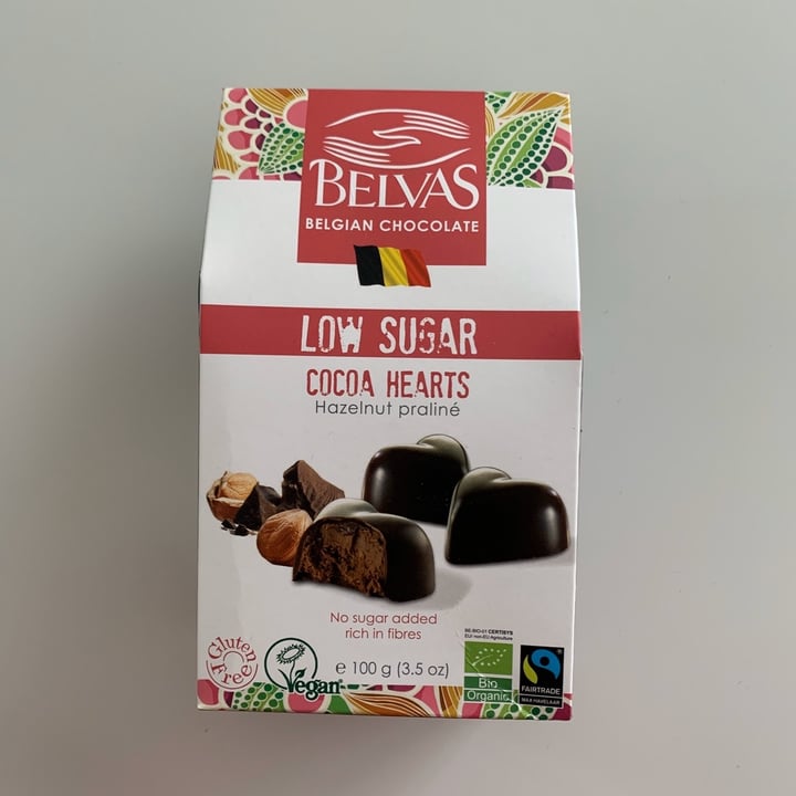 review photo of Belvas Belgian chocolate Cocoa Hearts Hazelnut Praliné - Low Sugar shared by @gymu on 14 Nov 2019 - review