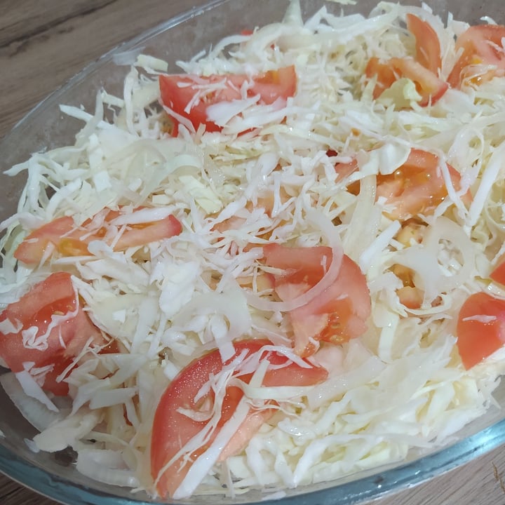 review photo of Santuário Ecológico Rancho dos Gnomos salada de repolho com tomate e cebola shared by @alanasouza on 01 May 2022 - review