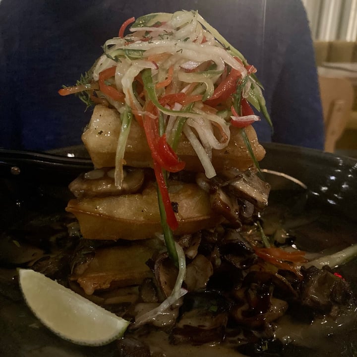 review photo of Restaurant Tendresse Sautéed mushroom waffle shared by @copaco on 30 Dec 2021 - review