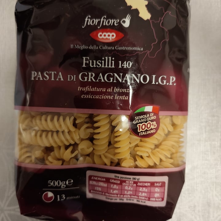 photo of Coop Fusilli 140 pasta di Gragnano IGP shared by @sam81 on  14 Mar 2022 - review