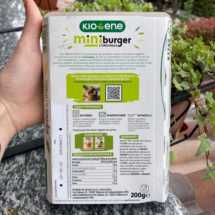 photo of Kioene Burger agli Spinaci shared by @makoto on  22 May 2022 - review