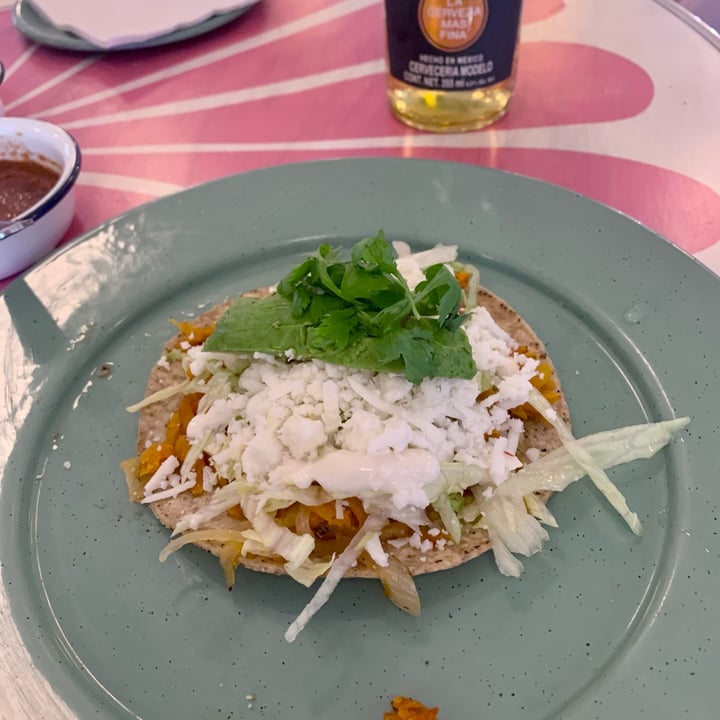 photo of Groovy's Taquería Vegana Tostada de Tinga shared by @nancy on  03 Oct 2022 - review