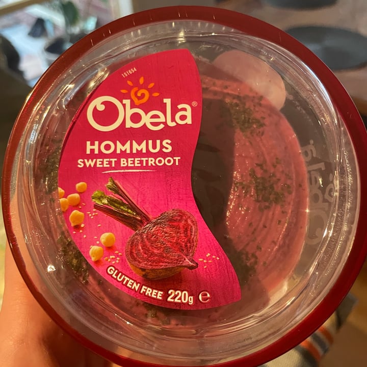 photo of Obela Beetroot hummus shared by @plantbasedancer on  13 Oct 2021 - review