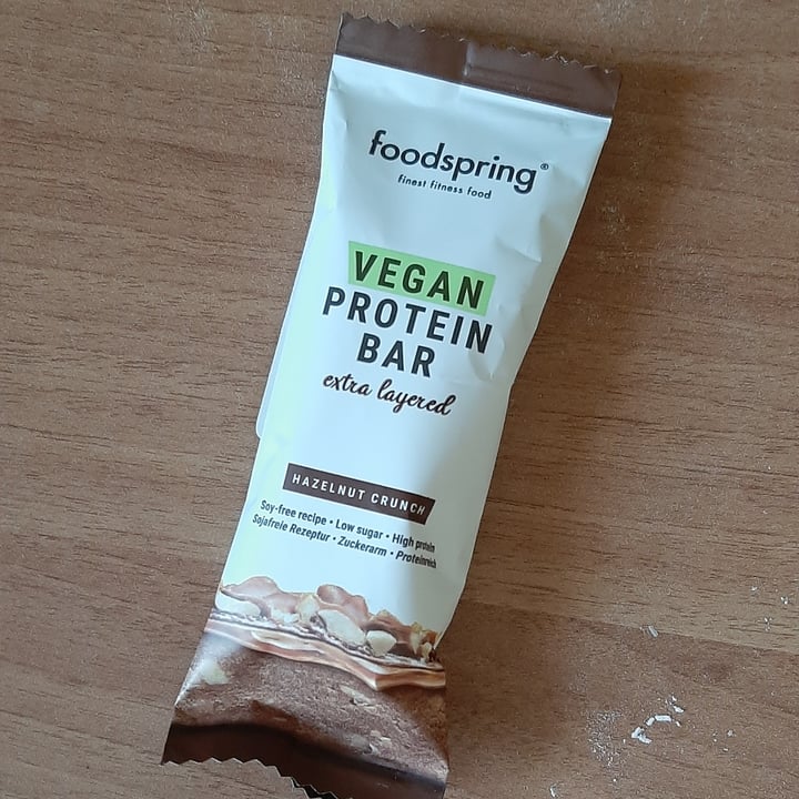 photo of Foodspring Vegan Protein Bar Hazelnut Crunch shared by @darylsbae on  26 Mar 2022 - review