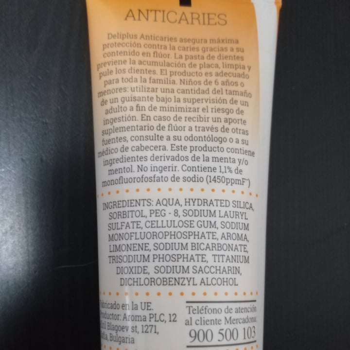 photo of Deliplus Pasta De Dientes Anticaries shared by @danvavidan on  14 May 2021 - review