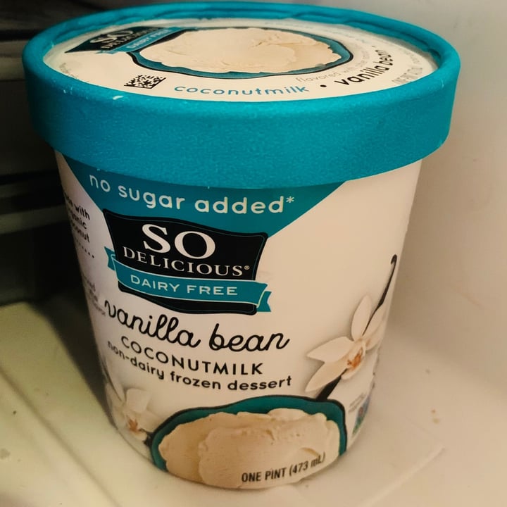 photo of So Delicious Dairy Free Vanilla Bean Coconutmilk No Sugar Added shared by @allhess on  28 Jun 2021 - review