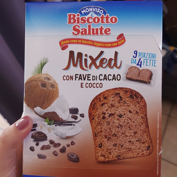 photo of Monviso Biscotto salute Fette Biscottate Con Fave Di Cacao E Cocvo shared by @rossellakiddo on  18 Jun 2022 - review