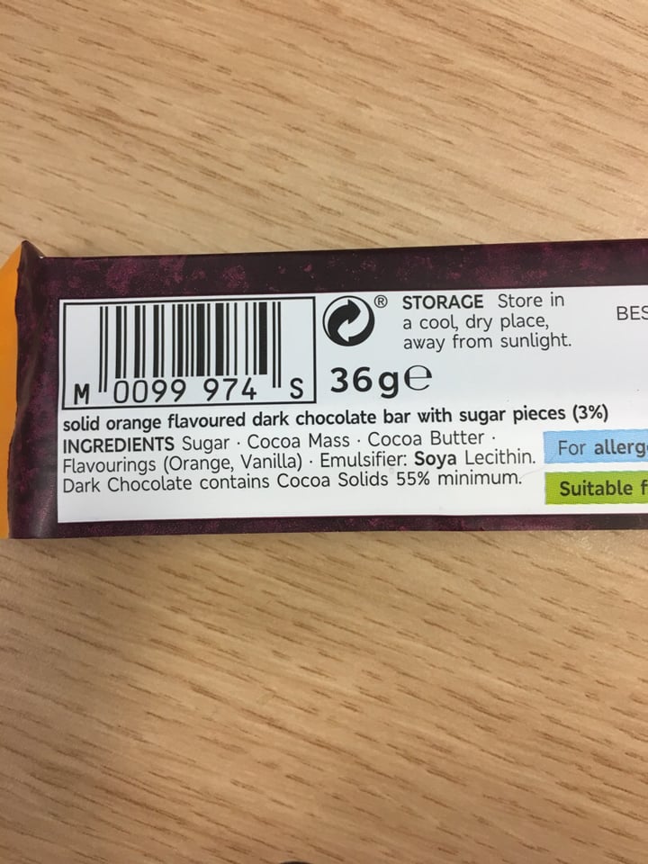 photo of Marks & Spencer Food (M&S) Made without dairy dark chocolate with orange and sugar crunch shared by @laurapratt on  10 Nov 2019 - review