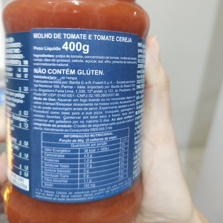 review photo of Barilla Pomodoro - Pomodori e datterini shared by @claryhitz on 18 Jun 2022 - review