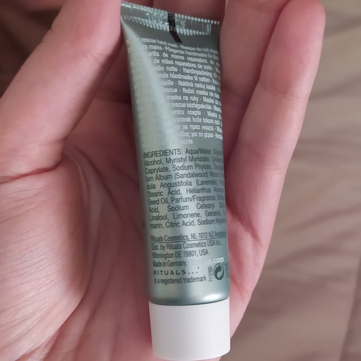 photo of Rituals Rescue hand balm shared by @atramveggie on  29 Jun 2021 - review