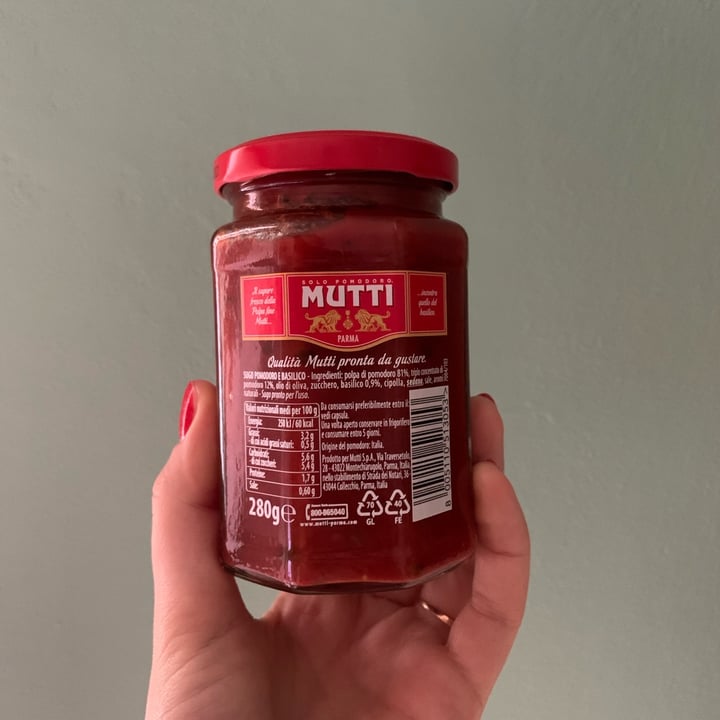 photo of Mutti Sugo Semplice shared by @rachelepelle on  16 Mar 2022 - review
