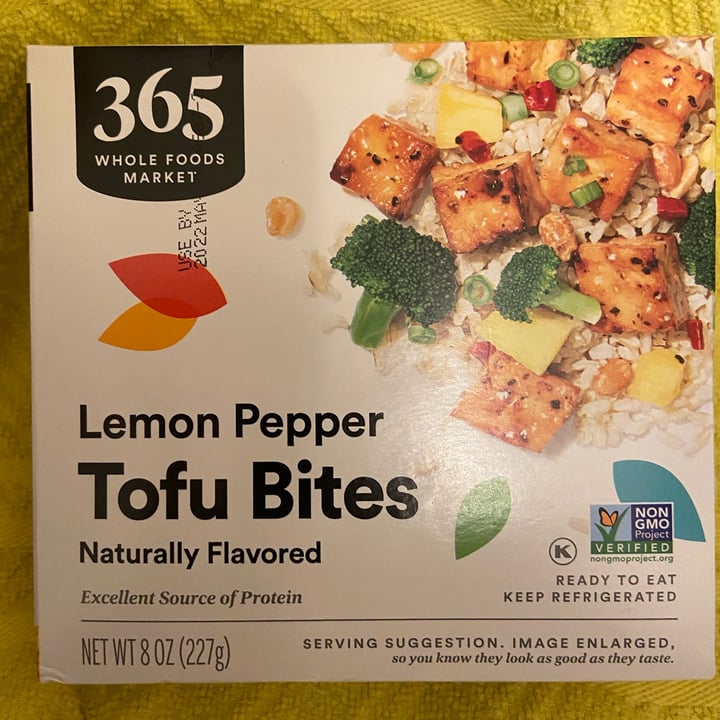 photo of 365 Whole Foods Market Lemon Pepper Tofu Bites shared by @veganfl on  14 May 2022 - review