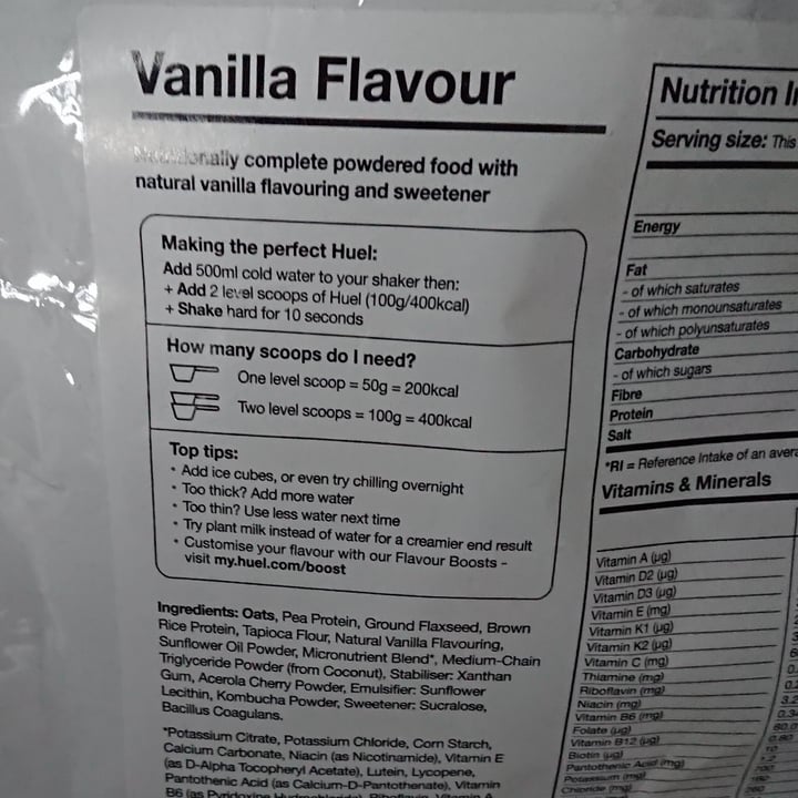 photo of Huel Vanilla Flavour Protein Powder shared by @sunmoony on  15 May 2021 - review