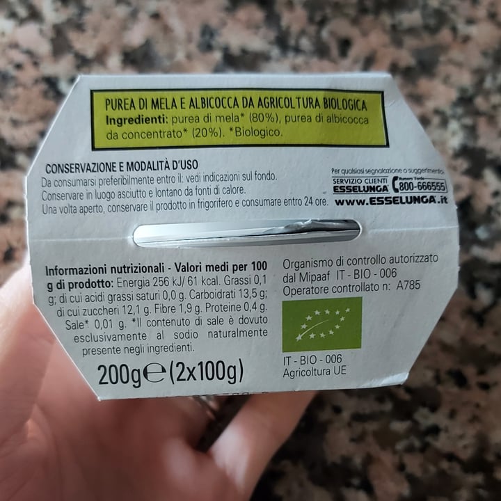 review photo of Esselunga Chejoy Frutta frullata di mele e albicocche shared by @solidea on 06 Apr 2022 - review