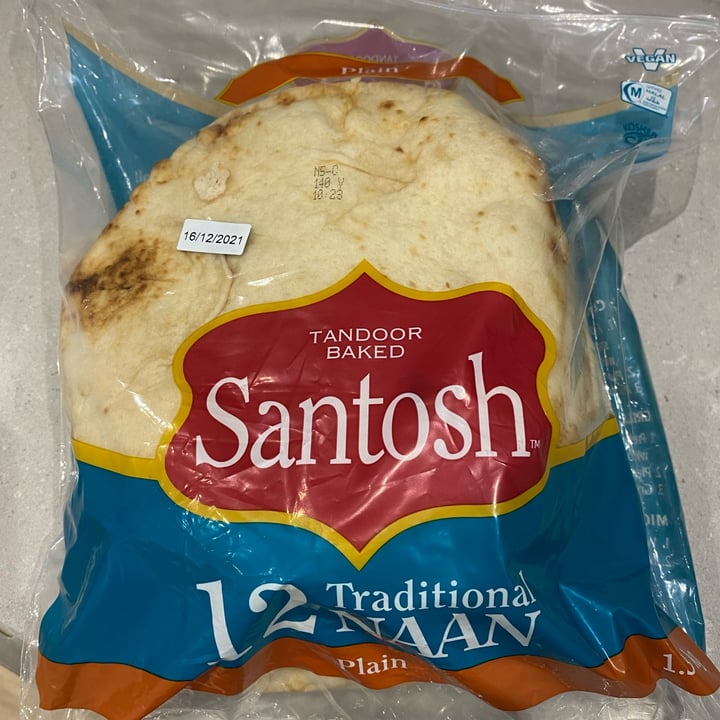 photo of Santosh Santosh Naan shared by @veganmartolina on  14 Dec 2021 - review