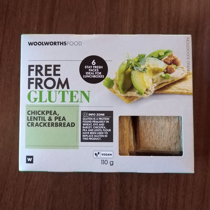 photo of Woolworths Food Chickpea, Lentil & Pea Crackerbread shared by @laurenbettyd on  09 May 2021 - review