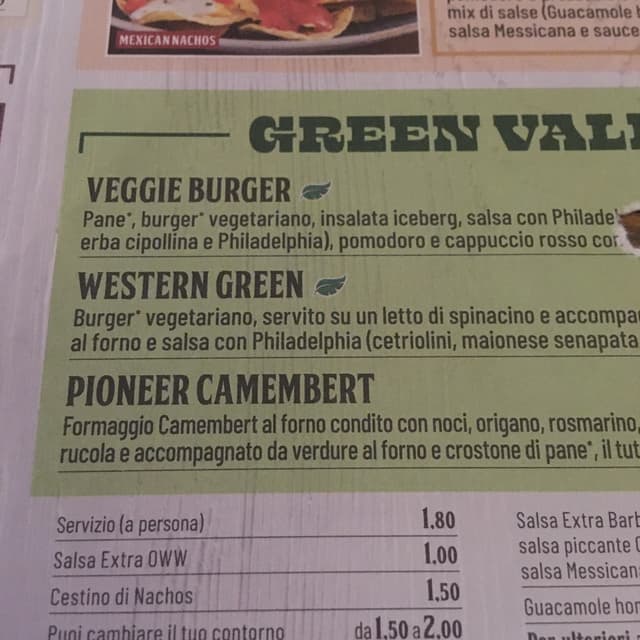 Foto del piatto “western veggie”