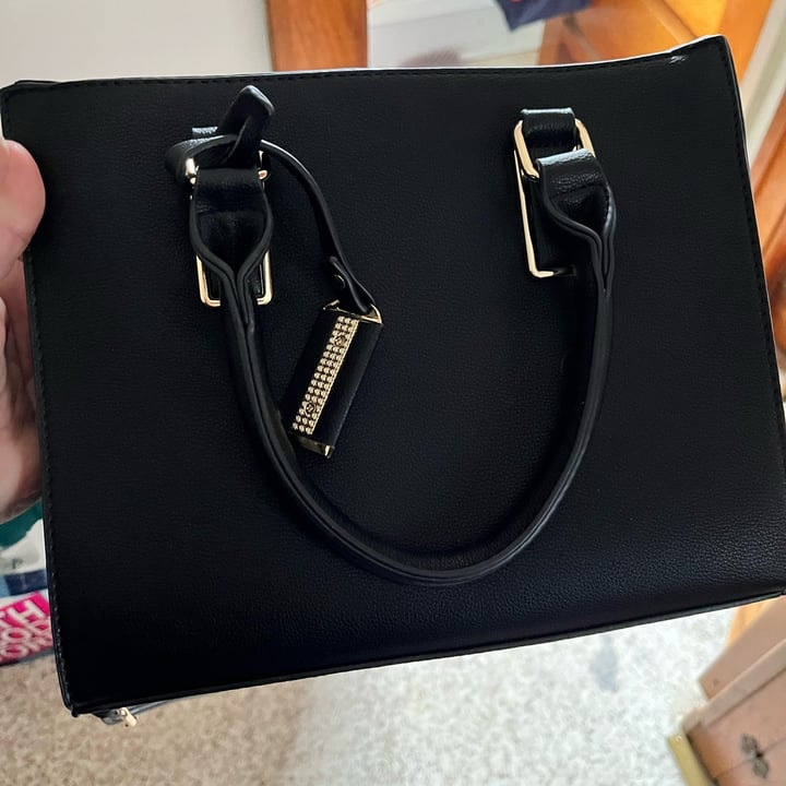 Miztique Black Vegan Leather Purse Or Handbag With Adjustable Shoulder Strap