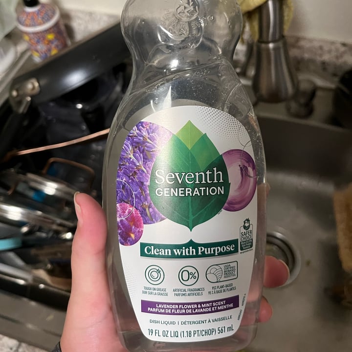 photo of Seventh Generation Natural Dish Liquid - Lavender Flower And Mint shared by @jomt on  29 Jul 2022 - review