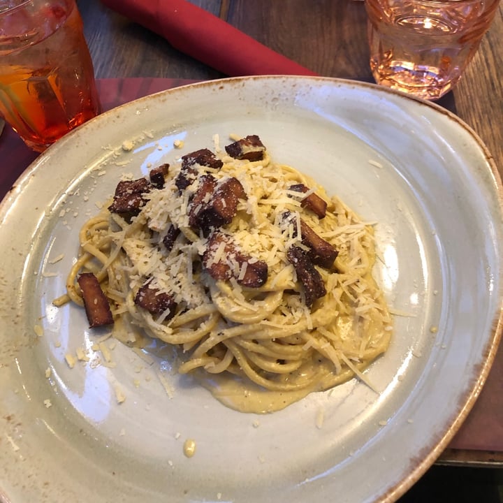 photo of Rifugio Romano Vegan Spaghetti Carbonara shared by @sophievv on  14 Oct 2020 - review